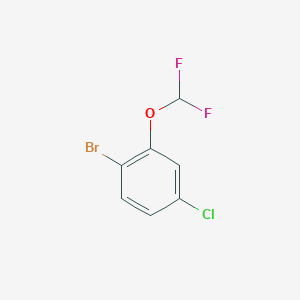 molecular formula C7H4BrClF2O B1344105 1-Bromo-4-chloro-2-(difluoromethoxy)benzene CAS No. 1056942-37-0