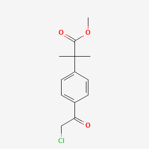 molecular formula C13H15ClO3 B13441067 Methyl 2-(4-(2-Chloroacetyl)phenyl)-2-methylpropanoate 