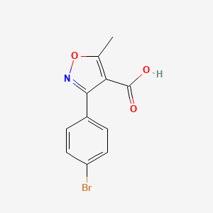 molecular formula C11H8BrNO3 B1344109 3-(4-Bromophenyl)-5-methylisoxazole-4-carboxylic acid CAS No. 91182-58-0