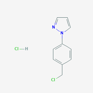 molecular formula C10H10Cl2N2 B134411 1-[4-(chloromethyl)phenyl]-1H-pyrazole CAS No. 143426-52-2