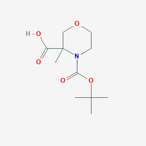 molecular formula C11H19NO5 B1344111 N-Boc-3-methylmorpholine-3-carboxylic Acid CAS No. 1052680-53-1