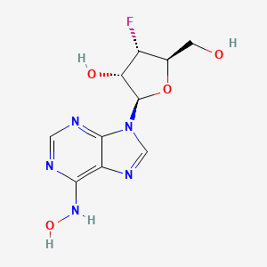 molecular formula C10H12FN5O4 B13441131 (2R,3S,4S,5R)-4-fluoro-2-[6-(hydroxyamino)purin-9-yl]-5-(hydroxymethyl)oxolan-3-ol CAS No. 1612191-87-3