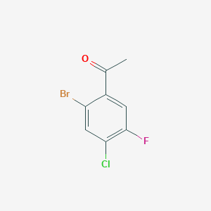 molecular formula C8H5BrClFO B13441157 1-(2-Bromo-4-chloro-5-fluorophenyl)ethanone 