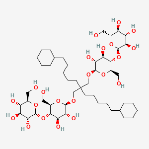 molecular formula C49H88O22 B13441171 (2R,3R,4S,5S,6R)-2-[(2R,3S,4R,5R,6R)-6-[7-cyclohexyl-2-(5-cyclohexylpentyl)-2-[[(2R,3R,4R,5S,6R)-3,4-dihydroxy-6-(hydroxymethyl)-5-[(2R,3R,4S,5S,6R)-3,4,5-trihydroxy-6-(hydroxymethyl)oxan-2-yl]oxyoxan-2-yl]oxymethyl]heptoxy]-4,5-dihydroxy-2-(hydroxymethyl)oxan-3-yl]oxy-6-(hydroxymethyl)oxane-3,4,5-triol 