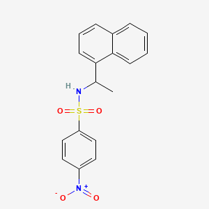 molecular formula C18H16N2O4S B13441199 N-[1-(1-Naphthalenyl)ethyl]-4-nitrobenzenesulfonamide 