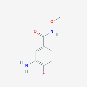 molecular formula C8H9FN2O2 B1344121 3-Amino-4-fluoro-N-methoxybenzamide CAS No. 348165-47-9
