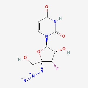 molecular formula C9H10FN5O5 B13441232 4'-C-azido-3'-deoxy-3'-fluoro-Uridine 