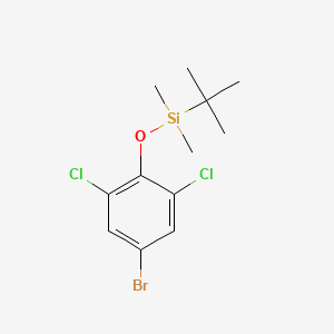 molecular formula C12H17BrCl2OSi B1344126 (4-Bromo-2,6-dichlorophenoxy)(tert-butyl)dimethylsilane CAS No. 343564-38-5