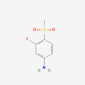 molecular formula C7H8FNO2S B1344129 3-Fluoro-4-(methylsulfonyl)aniline CAS No. 252561-34-5