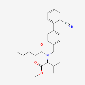 molecular formula C25H30N2O3 B13441291 N-[(2'-Cyano[1,1'-biphenyl]-4-yl)methyl]-N-pentanoyl-D-valine Methyl Ester 