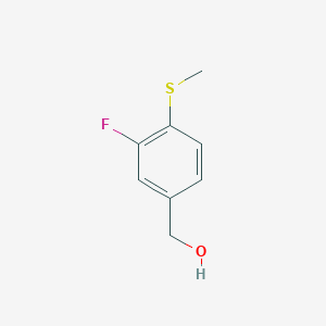molecular formula C8H9FOS B1344130 [3-Fluoro-4-(methylsulfanyl)phenyl]methanol CAS No. 252562-45-1