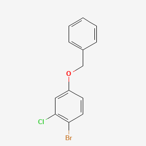 molecular formula C13H10BrClO B1344131 4-(Benzyloxy)-1-bromo-2-chlorobenzene CAS No. 729590-57-2