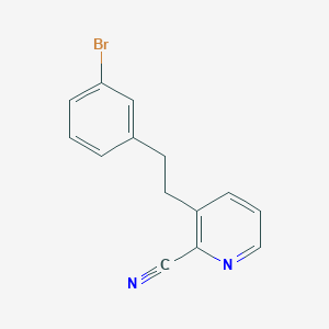 molecular formula C14H11BrN2 B13441311 3-[2-(3-Bromophenyl)ethyl]-2-pyridinecarbonitrile 