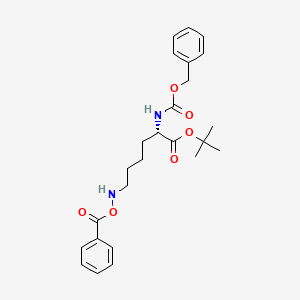 molecular formula C25H32N2O6 B13441331 N6-(Benzoyloxy)-N2-[(phenylmethoxy)carbonyl]-L-lysine 1,1-Dimethylethyl Ester 