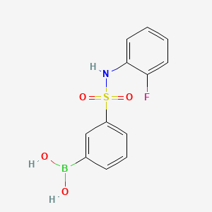 molecular formula C12H11BFNO4S B13441361 (3-(N-(2-Fluorophenyl)sulfamoyl)phenyl)boronic acid CAS No. 1449142-51-1