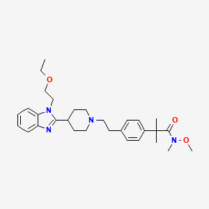 molecular formula C30H42N4O3 B13441382 Bilastine N-Methoxy-N,2-dimethylpropanamide 