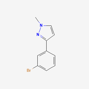 molecular formula C10H9BrN2 B1344140 3-(3-bromophenyl)-1-methyl-1H-pyrazole CAS No. 425379-68-6