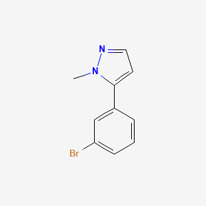 molecular formula C10H9BrN2 B1344141 5-(3-bromophenyl)-1-methyl-1H-pyrazole CAS No. 425379-69-7