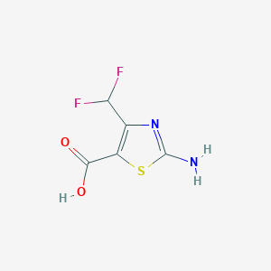 molecular formula C5H4F2N2O2S B13441420 2-Amino-4-(difluoromethyl)-1,3-thiazole-5-carboxylic acid 