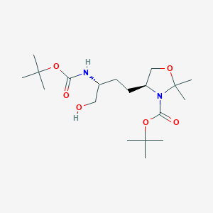 molecular formula C19H36N2O6 B13441436 (R)-4-[(S)-3-Boc-2,2-dimethyl-4-oxazolidinyl]-2-(Boc-amino)-1-butanol 