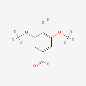 molecular formula C9H10O4 B13441444 4-Hydroxy-3,5-dimethoxybenzaldehyde-D6 