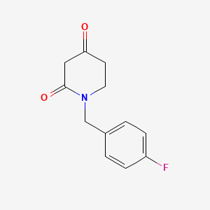 molecular formula C12H12FNO2 B13441455 1-(4-Fluorobenzyl)piperidine-2,4-dione 
