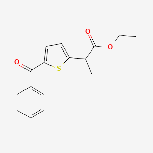 molecular formula C16H16O3S B13441478 Tiaprofenic Acid Ethyl Ester 