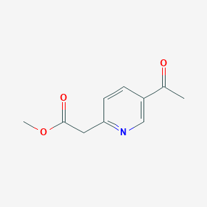 molecular formula C10H11NO3 B13441487 Methyl 5-Acetyl-2-pyridineacetate 