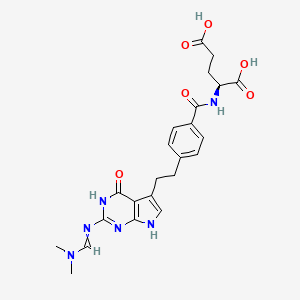 molecular formula C23H26N6O6 B13441489 N-2-[(Dimethylamino)methylene]amino Pemetrexed 