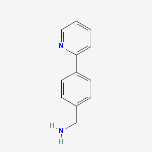 molecular formula C12H12N2 B1344150 (4-(Pyridin-2-yl)phenyl)methanamine CAS No. 294647-97-5
