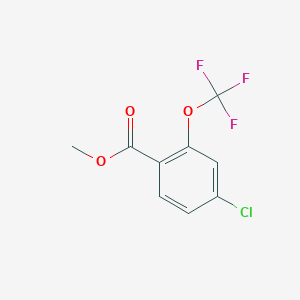 molecular formula C9H6ClF3O3 B13441500 Methyl 4-chloro-2-(trifluoromethoxy)benzoate 