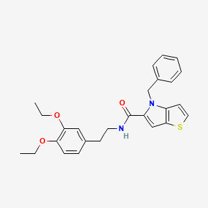 molecular formula C26H28N2O3S B13441509 N-[2-(3,4-diethoxyphenyl)ethyl]-4-(phenylmethyl)-5-thieno[3,2-b]pyrrolecarboxamide 