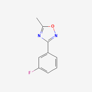 molecular formula C9H7FN2O B1344151 3-(3-Fluorophenyl)-5-methyl-1,2,4-oxadiazole CAS No. 1820706-17-9