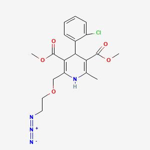 molecular formula C19H21ClN4O5 B13441511 3,5-Dimethyl 2-[(2-Azidoethoxy)methyl]-4-(2-chlorophenyl)-1,4-dihydro-6-methyl-3,5-Pyridinedicarboxylic Acid Ester 