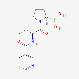 molecular formula C15H22BN3O4 B13441522 N-(Pyridine-3-carbonyl)-Val-boroPro 