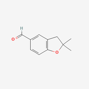 molecular formula C11H12O2 B1344153 2,2-Dimethyl-2,3-dihydrobenzofuran-5-carbaldehyde CAS No. 38002-92-5