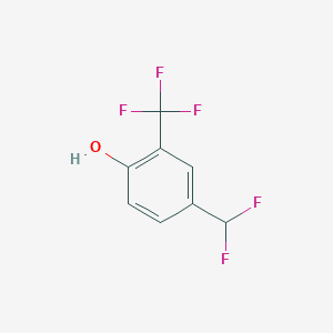molecular formula C8H5F5O B13441547 4-(Difluoromethyl)-2-(trifluoromethyl)phenol 