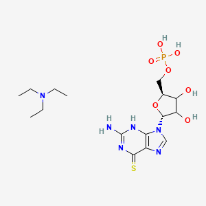 molecular formula C16H29N6O7PS B13441576 Thioguanosine 5'-Phosphate Triethyammonium Salt 