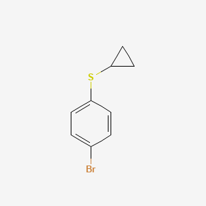molecular formula C9H9BrS B1344159 1-Bromo-4-cyclopropylthiobenzene CAS No. 411229-63-5