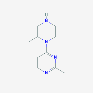 molecular formula C10H16N4 B13441603 2-Methyl-4-(2-methylpiperazin-1-yl)pyrimidine 