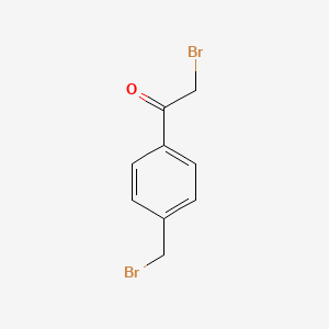 molecular formula C9H8Br2O B1344162 2-Bromo-1-[4-(bromomethyl)phenyl]ethan-1-one CAS No. 62546-51-4