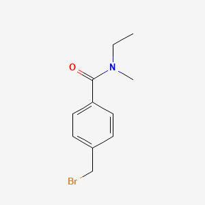molecular formula C11H14BrNO B13441674 4-(Bromomethyl)-N-ethyl-N-methyl-benzamide 