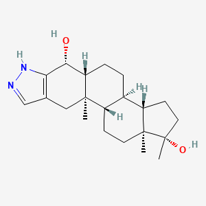 molecular formula C21H32N2O2 B13441710 4beta-Hydroxystanozolol CAS No. 125636-92-2