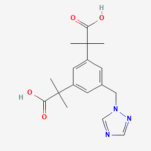 molecular formula C17H21N3O4 B13441753 Anastrozole Diacid 