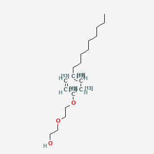 molecular formula C19H32O3 B13441761 4-Nonyl Phenol-13C6 Diethoxylate 