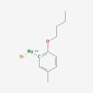 molecular formula C11H15BrMgO B13441772 magnesium;1-butoxy-4-methylbenzene-6-ide;bromide 