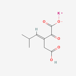 molecular formula C9H11KO5 B13441782 potassium;(E)-3-(carboxymethyl)-5-methyl-2-oxohex-3-enoate 