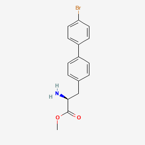 molecular formula C16H16BrNO2 B13441819 Methyl (2S)-2-amino-3-[4-(4-bromophenyl)phenyl]propanoate 