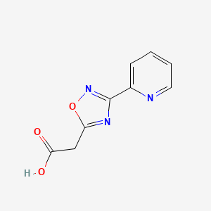 molecular formula C9H7N3O3 B1344182 2-[3-(2-Pyridinyl)-1,2,4-oxadiazol-5-YL]-acetic acid CAS No. 761390-89-0
