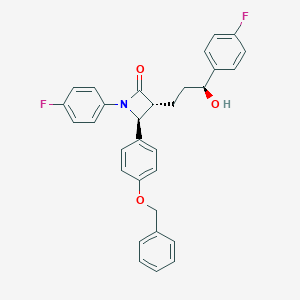 molecular formula C31H27F2NO3 B134419 (3R,4S)-4-(4-(Benzyloxy)phenyl)-1-(4-fluorophenyl)-3-((S)-3-(4-fluorophenyl)-3-hydroxypropyl)azetidin-2-one CAS No. 163222-32-0